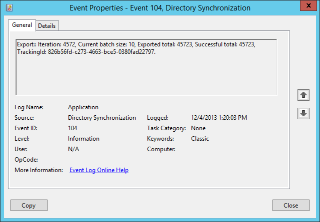 DirSync Export Not Syncing, Takes Hours Trying